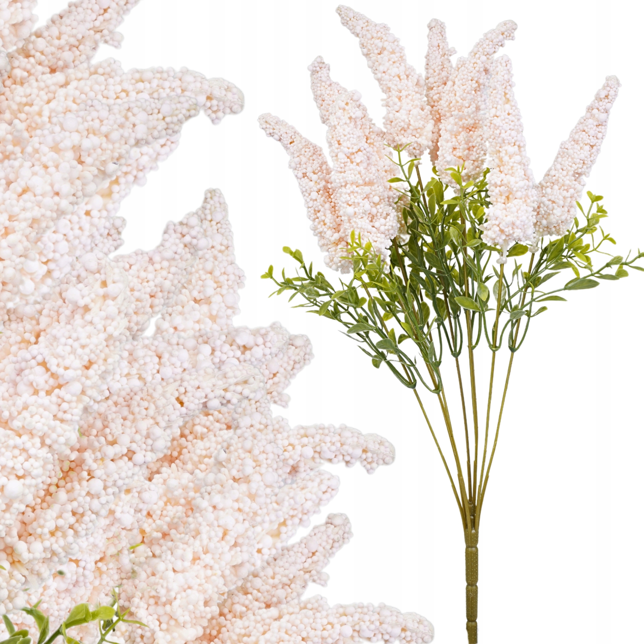 SZTUCZNE DODATKI GAŁĄZKA 9 GAŁ. LIŚCIE KULKI DO STROIKA WAZONU KOMOSA 49cm