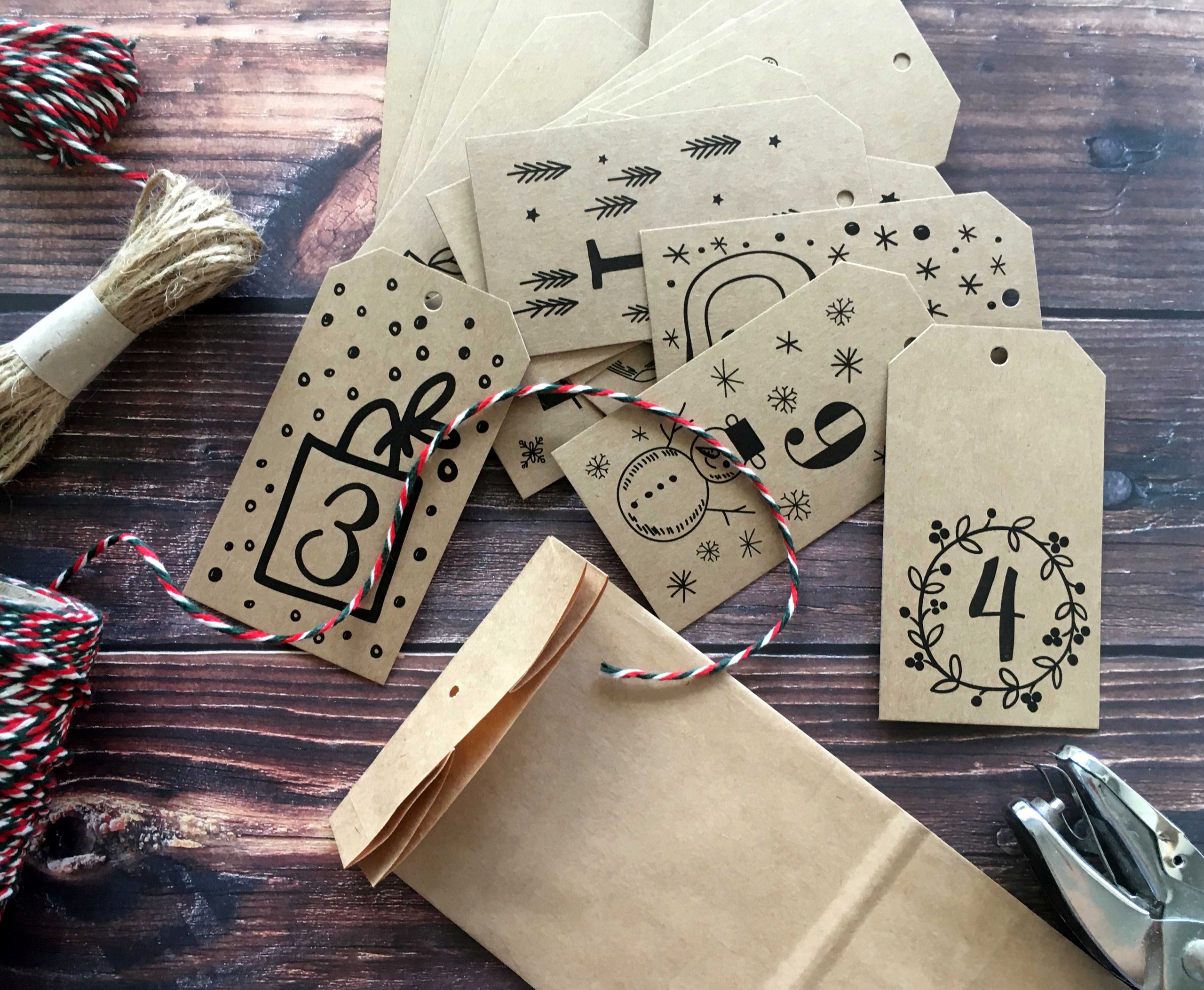 Kalendarz ADWENTOWY torebki EKO torebki sznurek Marka inna