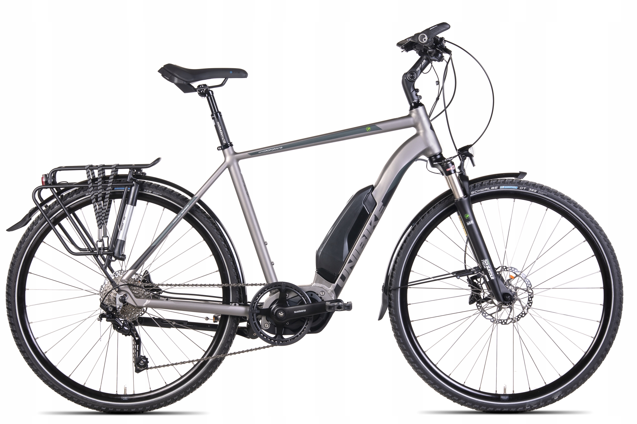 Elektryczny rower crossowy Unibike Rapid Men w kolorze grafitowym