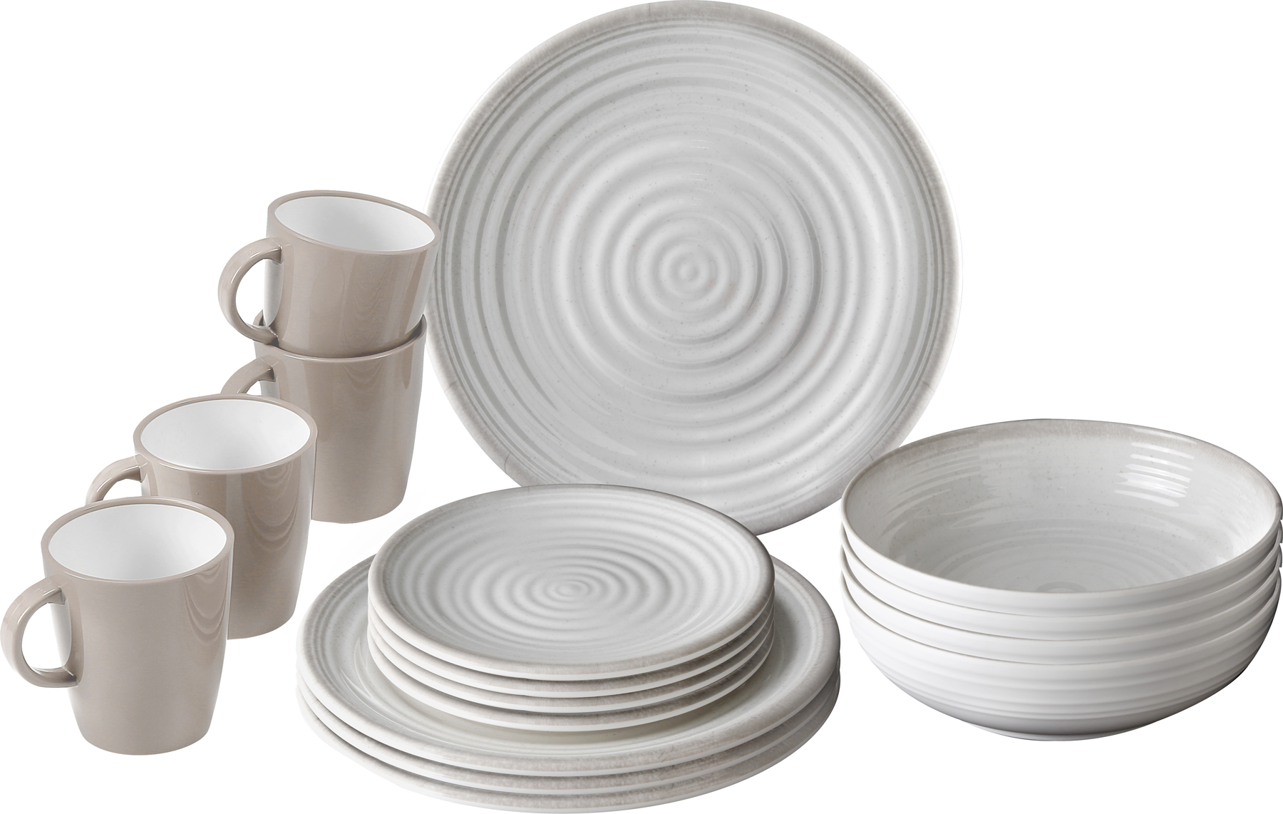 МЕЛАМІН BRUNNER SAVANA НАБІР ПОСУДУ 16 ШТ