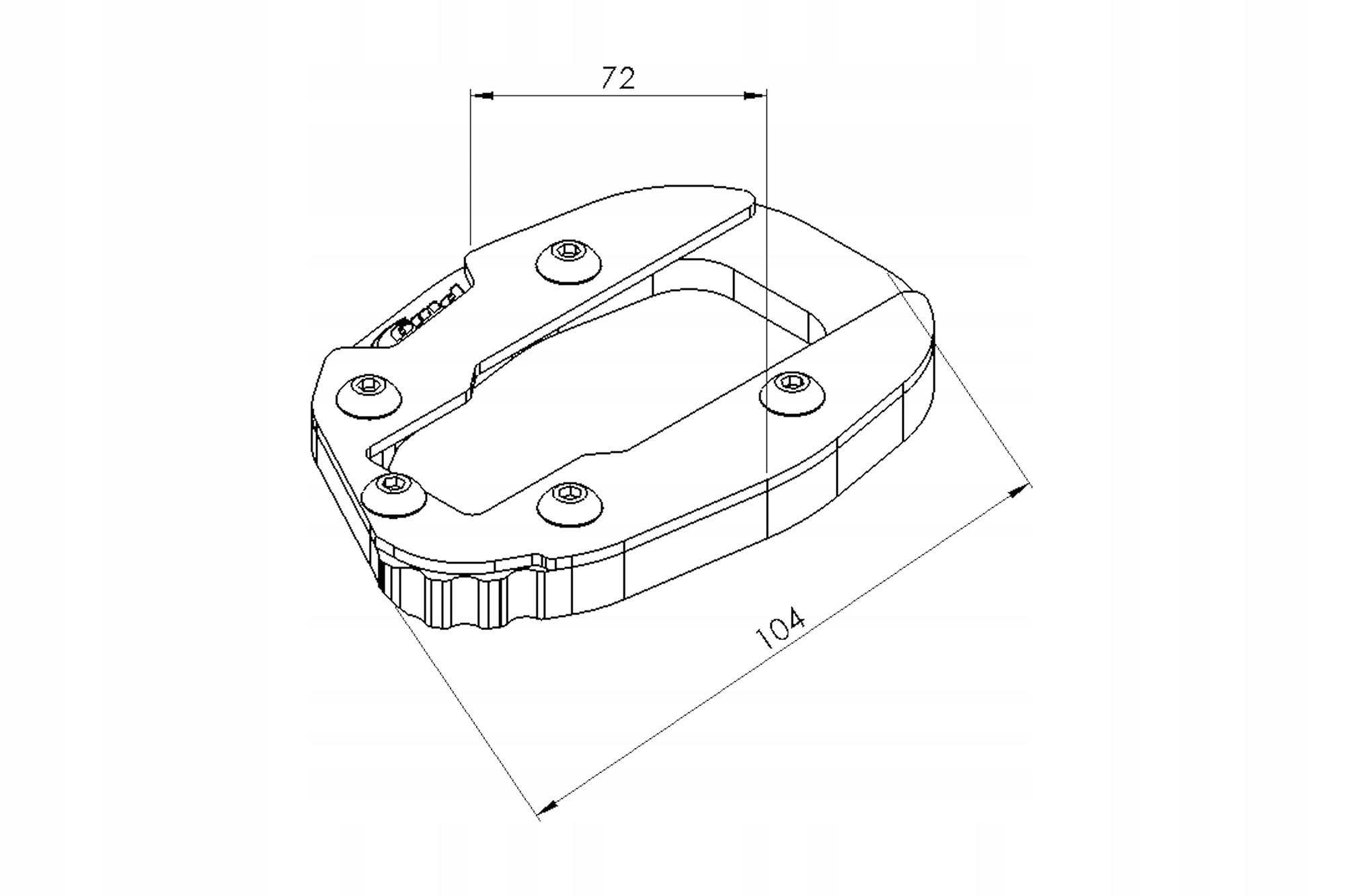 Puig 20276n Розширення бічної підніжки Multistrada