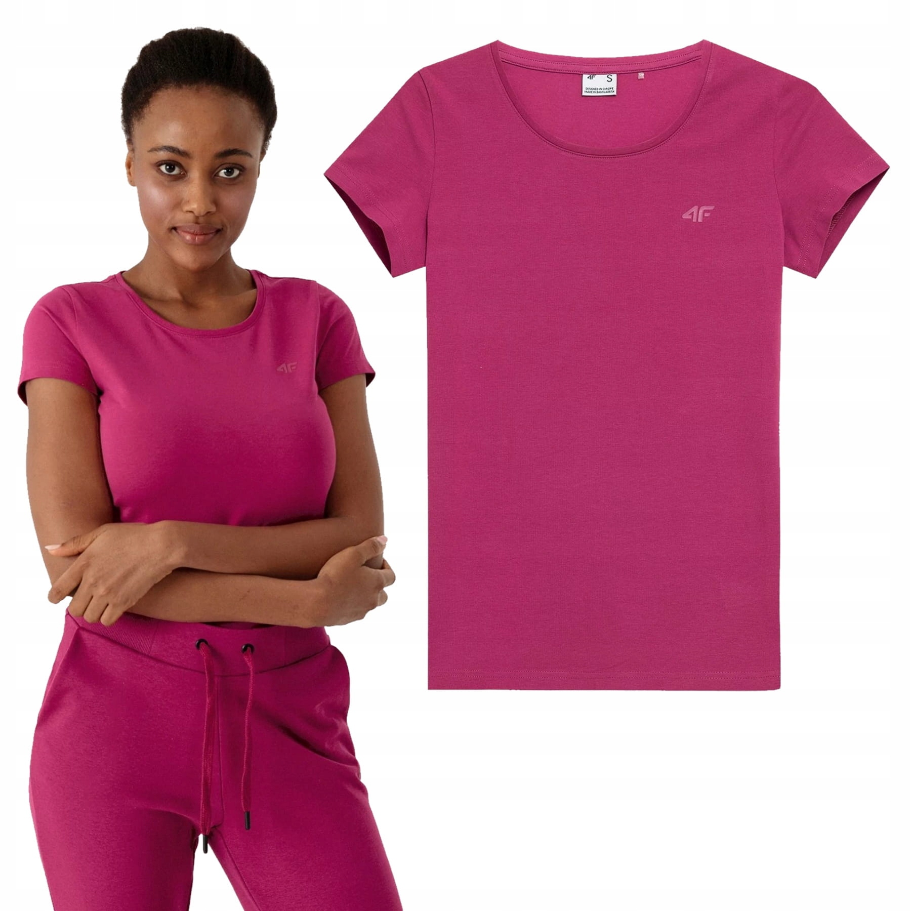 

T-shirt Koszulka Damska 4F TSD350 Sport C.róż S