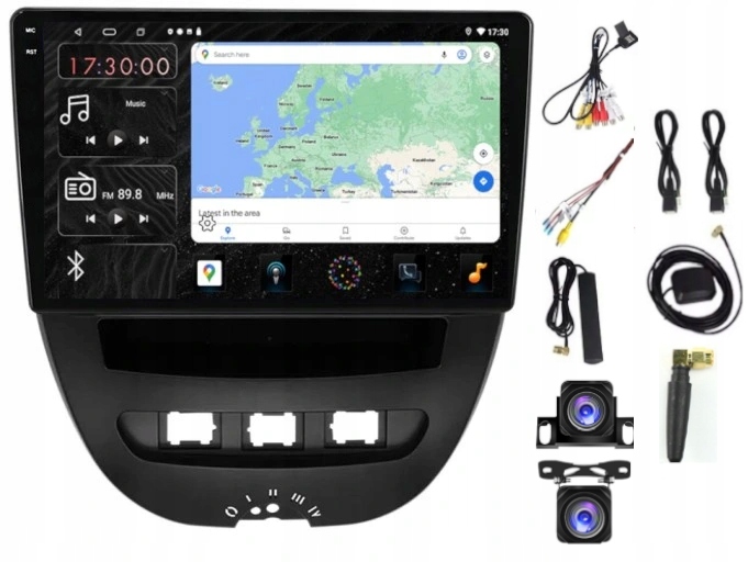 Rádio Navigácia Carplay Android Toyota Aygo 2005-2014 Wifi 4GB 64GB Sim
