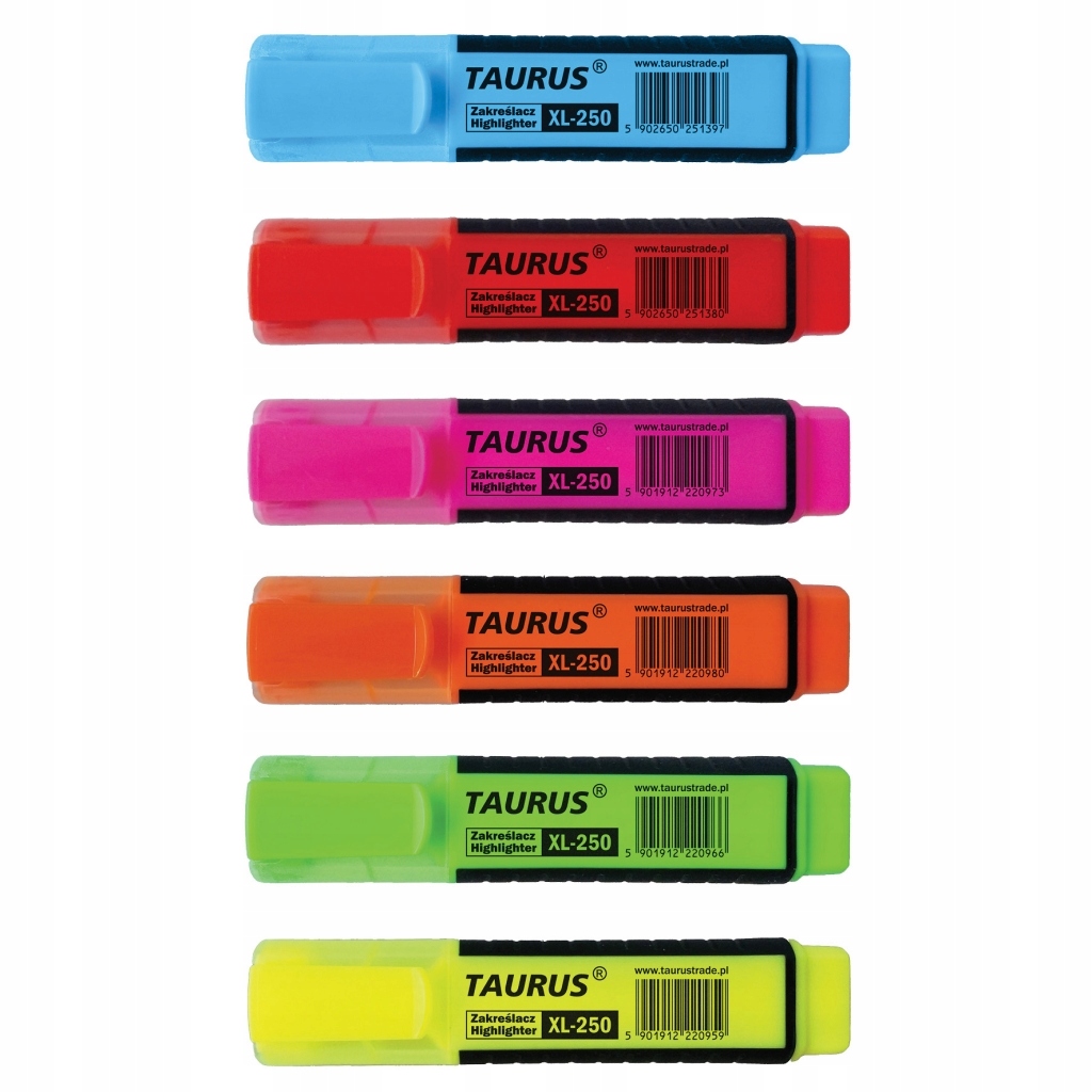 

Zakreślacze zestaw fluo highlighter