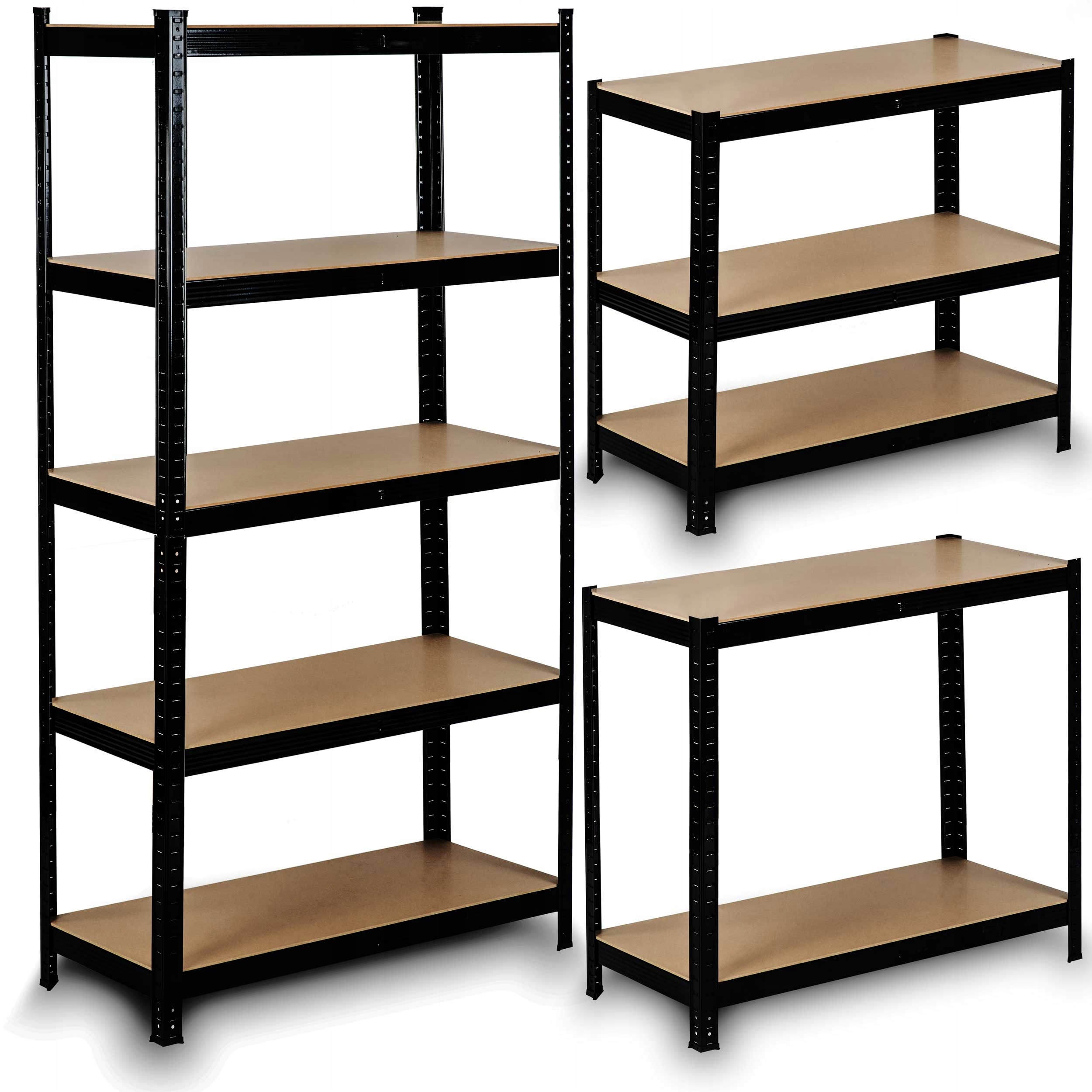 

Regał Metalowy Magazynowy 150x75x30cm 750kg 2w1