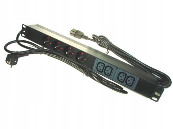 Zásuvková lišta 1U 19" 4*C61-314 4*C13 dvourychlostní