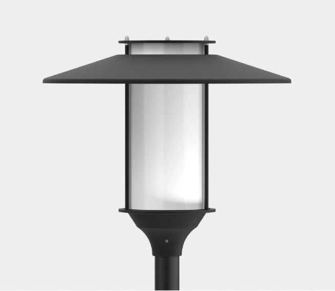 Oprawa Elba Led, 3 500 K, malowana RAL9006, daszek anodowany inox
