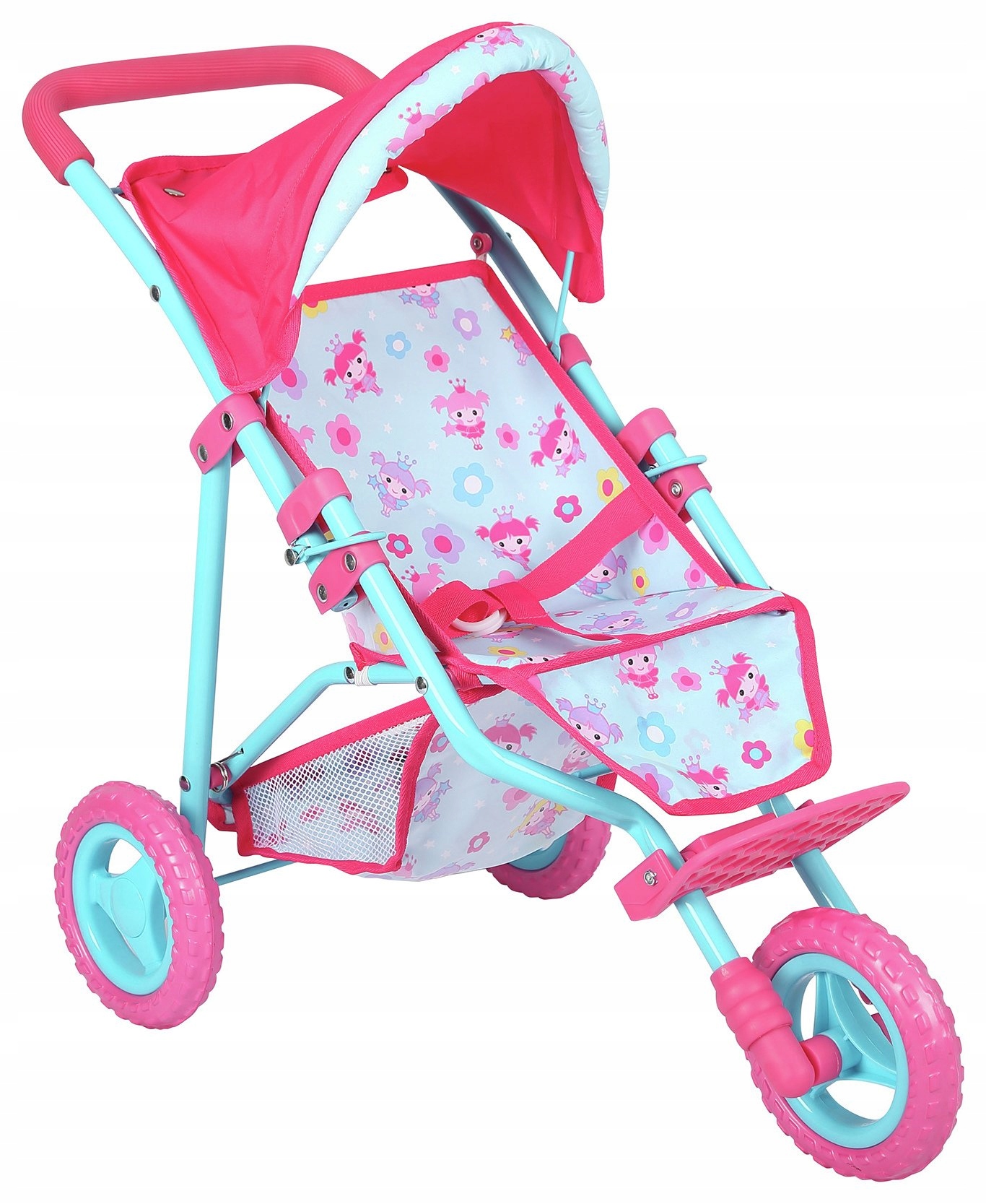 Dolls World Wózek spacerowy trójkołowy dla lalek do 56 cm 8190
