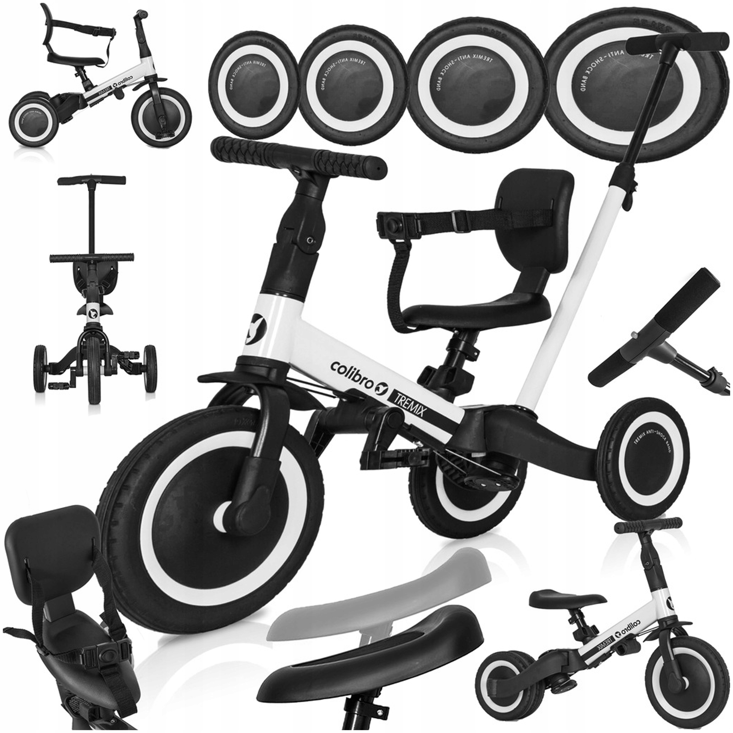 Rowerek Dziecięcy Trójkołowy Biegowy Jeździk Pchacz 1-5 Lat Tremix Up 6w1