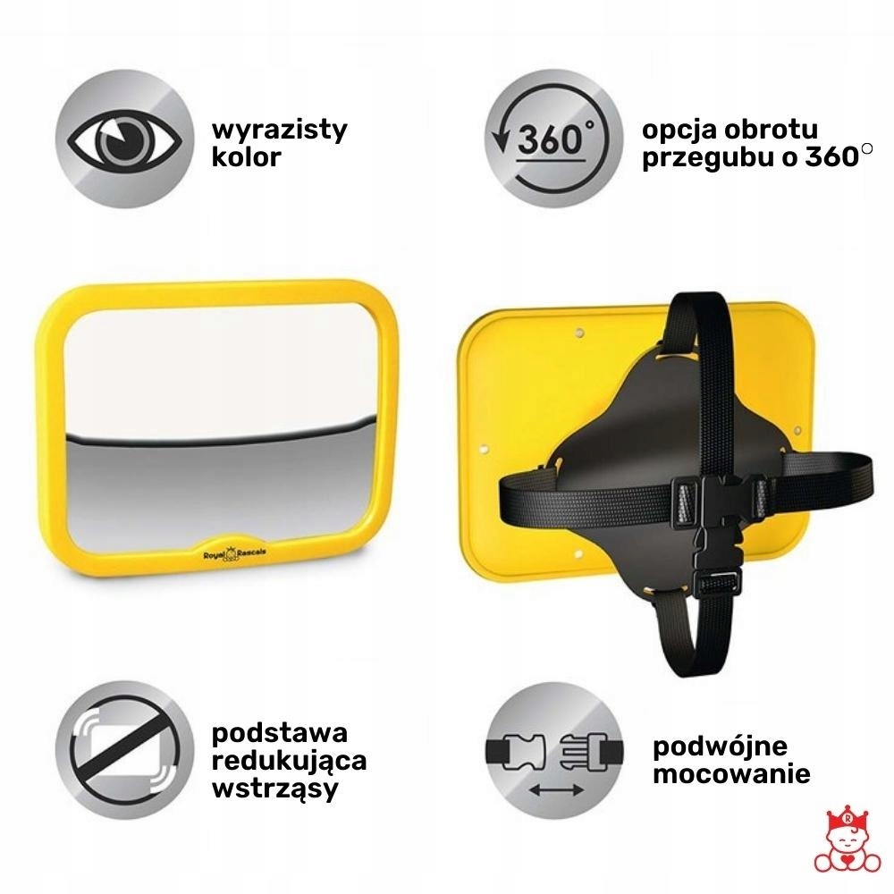 ŻÓŁTE LUSTERKO do samochodu do auta ROYAL RASCALS Kod producenta 5060817370074