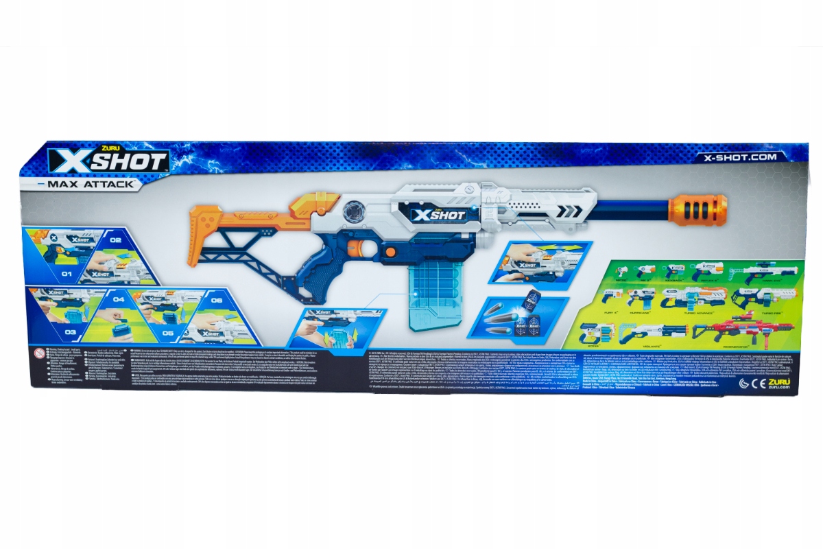 SNAJPERKA X-SHOT MAX NA STRZAŁKI PIANKOWE 124 szt. EAN (GTIN) 6946441303383