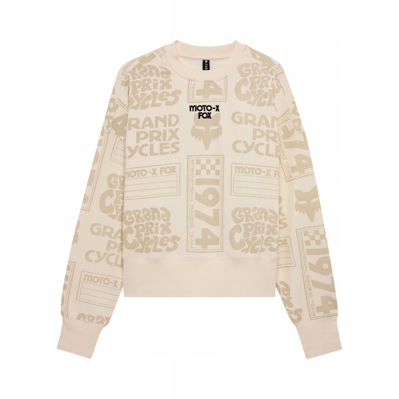 Mikina Fox Lady Circa 74 Oversized Fleece Crew Off White Xs