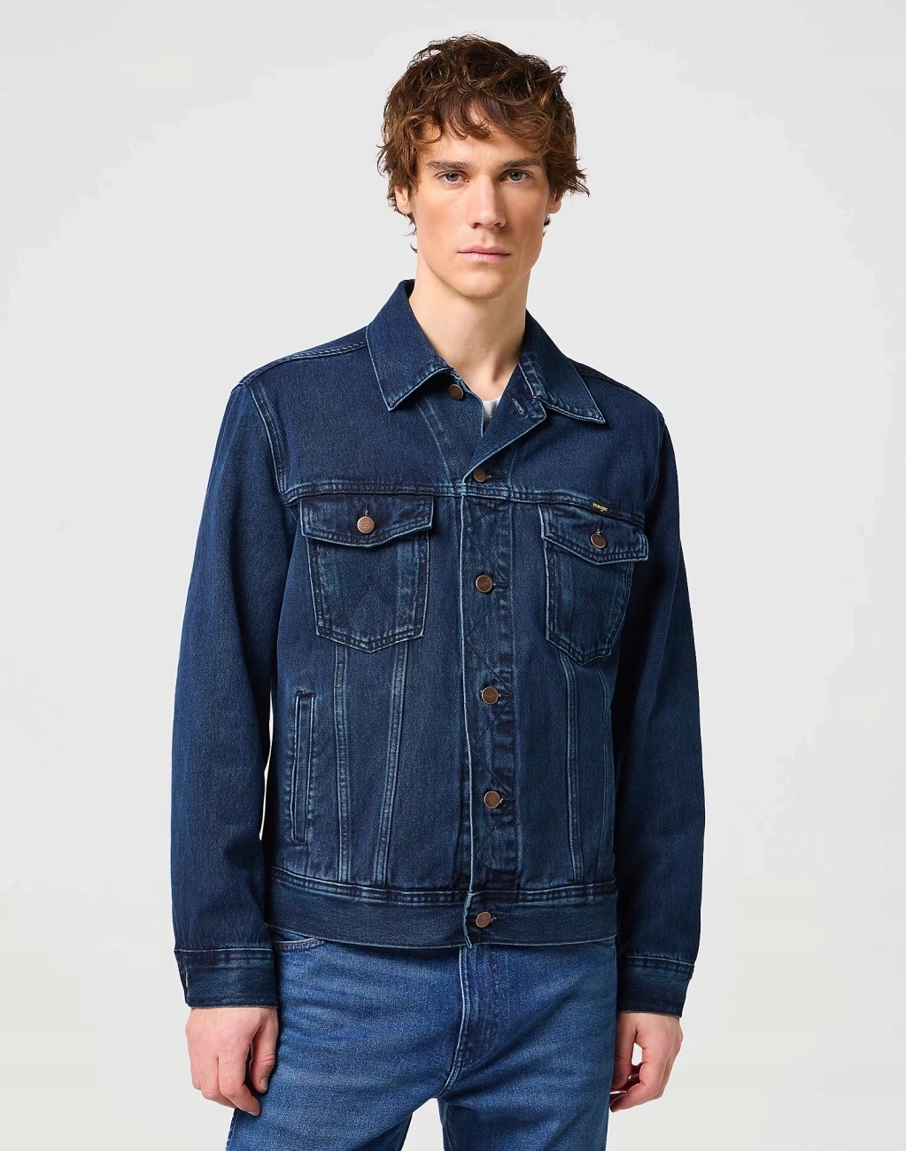Bunda Wrangler Authentic Jacket Coalblue Stone W410YN29H 112146047 XL