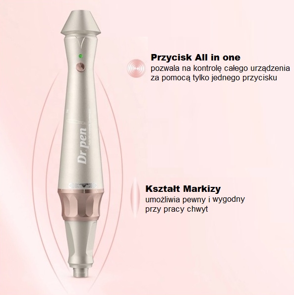 Dermapen E30C MEZOTERAPIA MIKROIGŁOWA +10KARTRIDŻY Typ pen