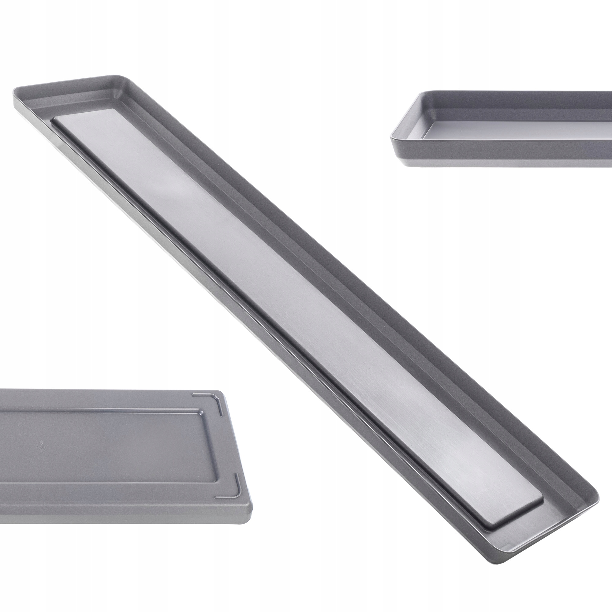 PODSTAWKA POD DONICZKĘ DONICĘ 53,5cm TACKA PROSTOKĄTNA ANTRACYT PLASTIKOWA