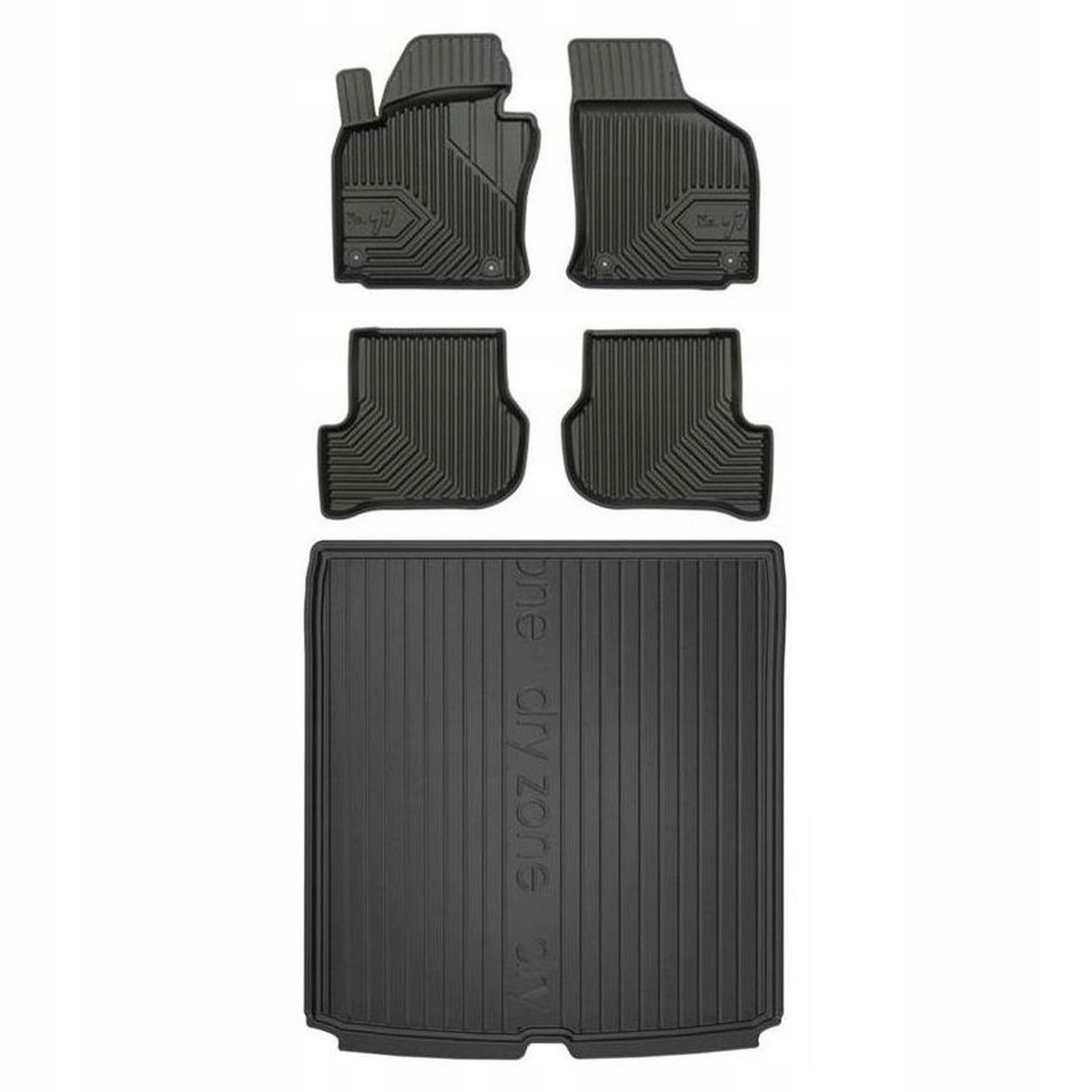 Gumová sada kobercov a rohoží Škoda Octavia II 2004-2013