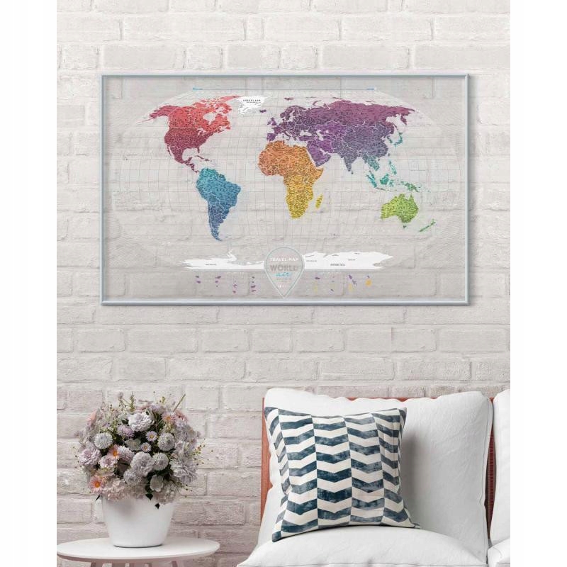 Stírací Mapa Travel Map Air World Transparentní 96x60 cm
