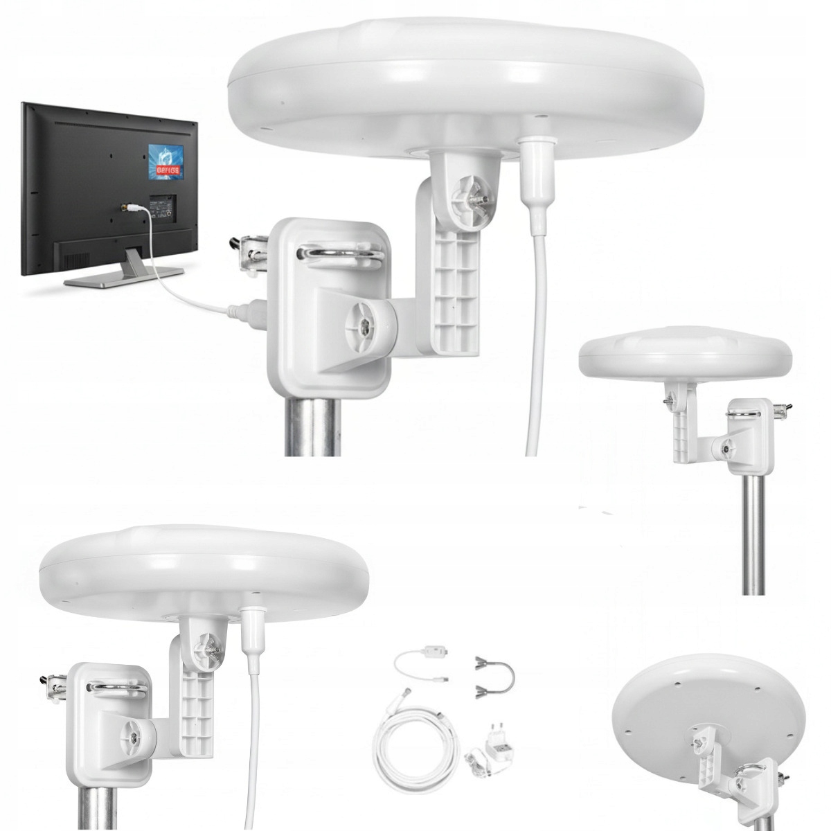 Venkovní pozemní směrová anténa s zesilovačem pro televizní set-top box