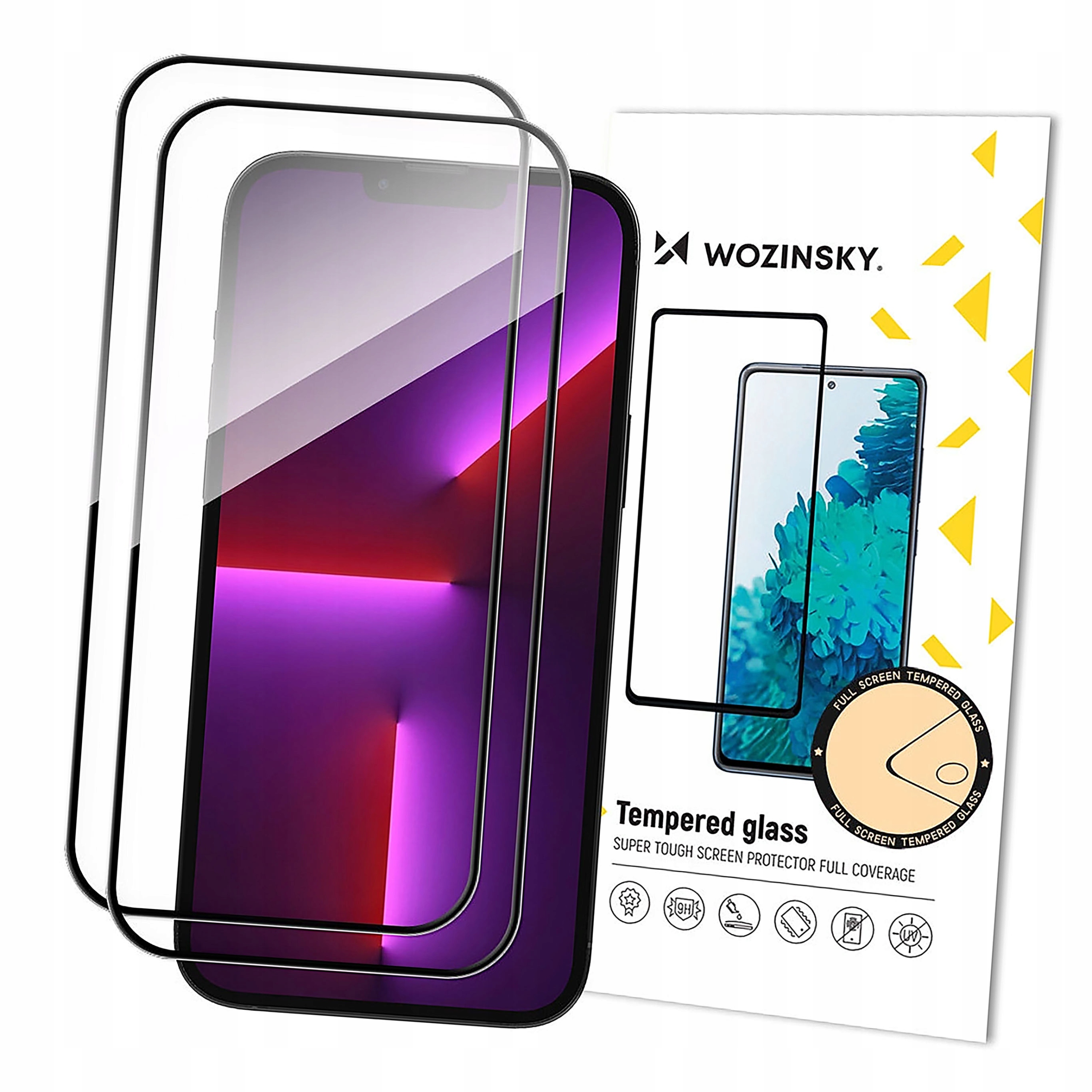 Szkło hartowane cały ekran ramka Case Friendly iPhone 15 Pro czarne