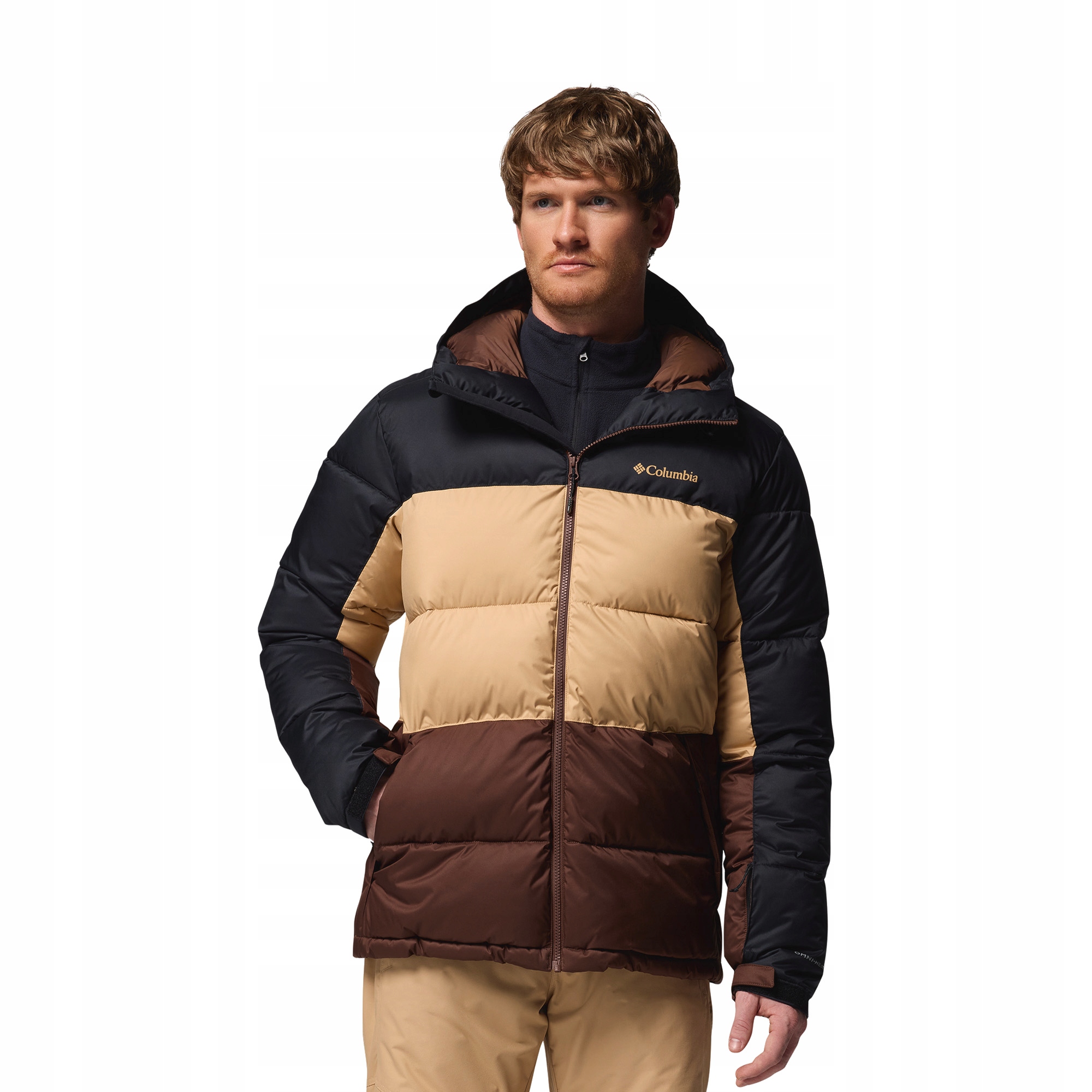 Kurtka narciarska męska Columbia Slope Style black/canoe/tobacco