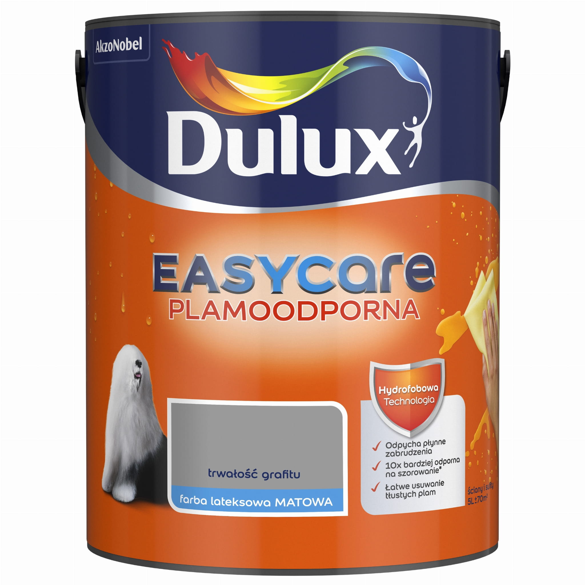 Dulux EasyCare barva Trvanlivost Grafitu mat 5L