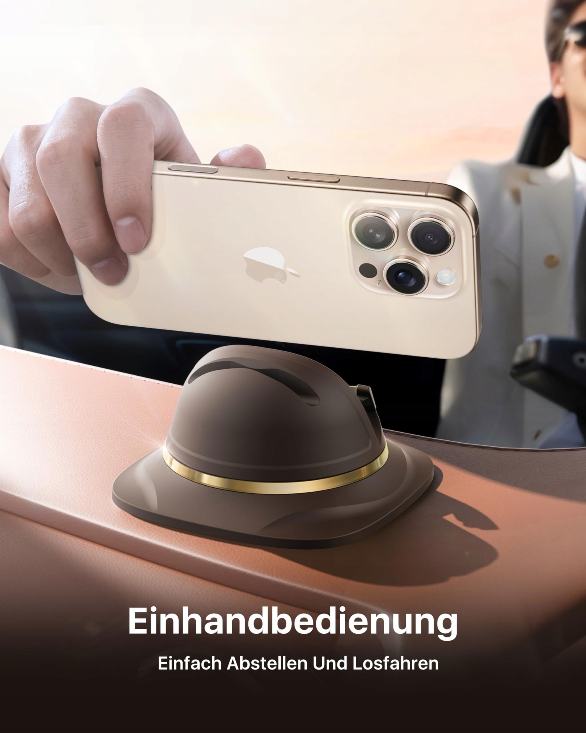 ANDOBIL Uchwyt Samochodowy Na Telefon Łatwy Montaż iPhone Samsung — miniatura 2