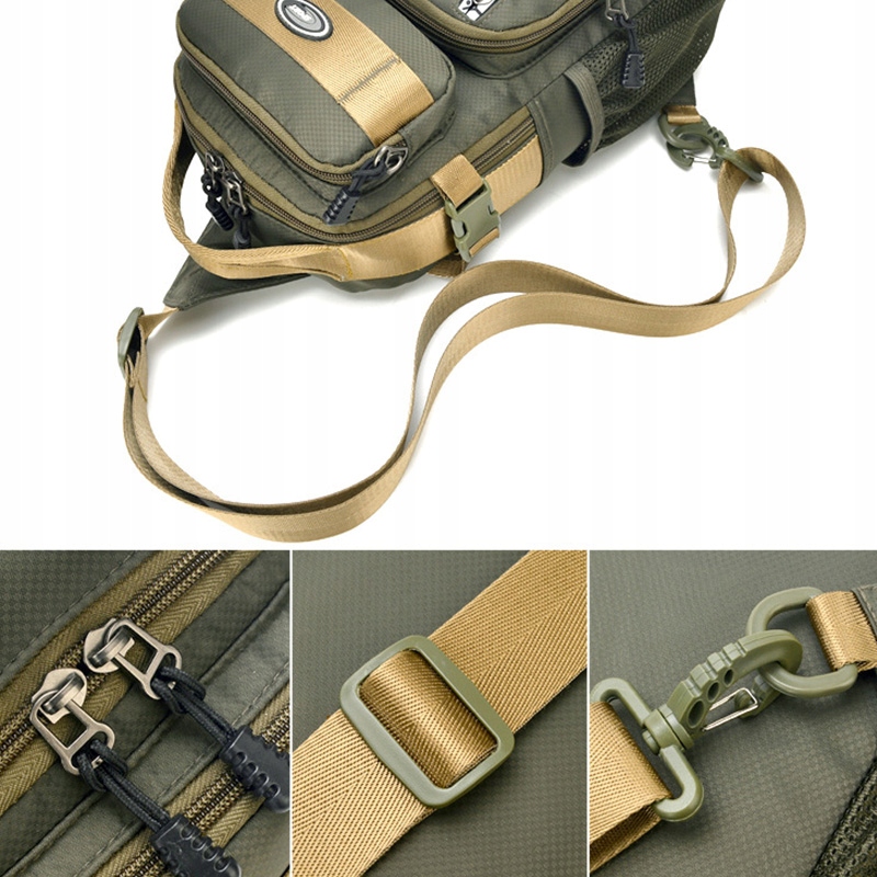 SASZETKA MĘSKA SPORTOWA NA RAMIĘ LISTONOSZKA TORBA Kolor zielony