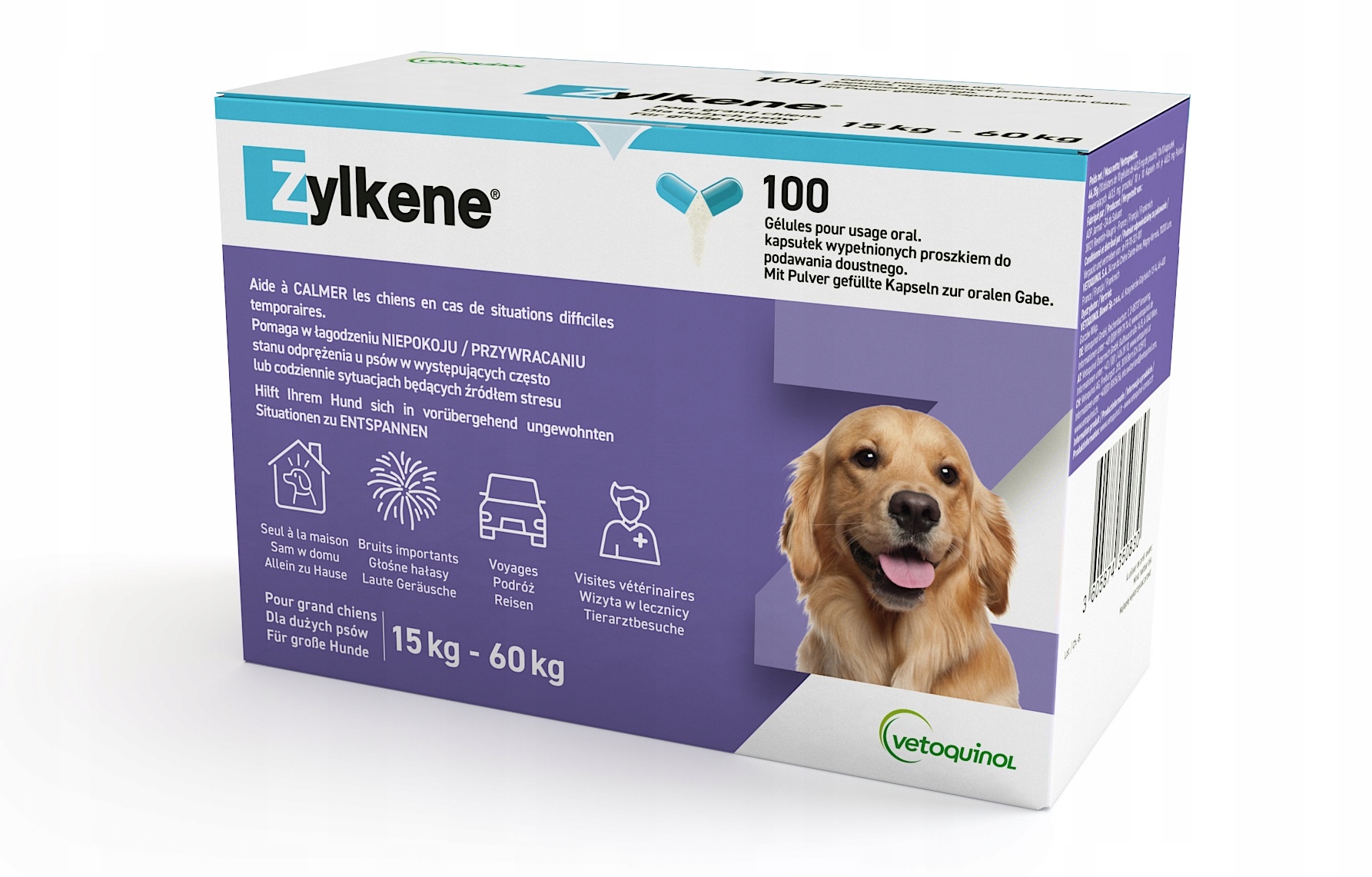 Levně Vetoquinol Zylkene 450 mg 100 kapslí pro stres a úzkost