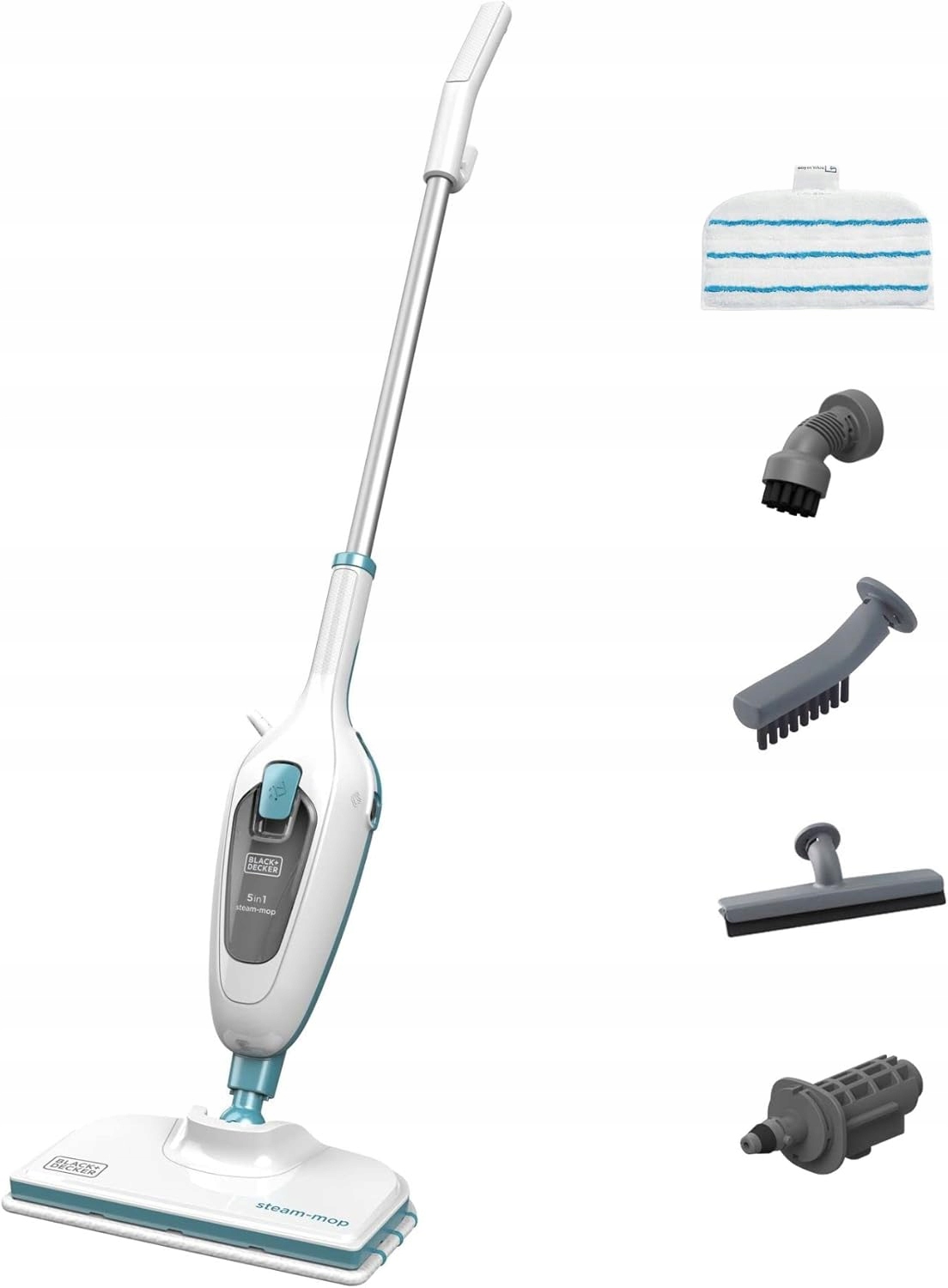 Parní Mop 5V1 1300W Autodezinfekce 180° Stopa 15S Start Příslušenství