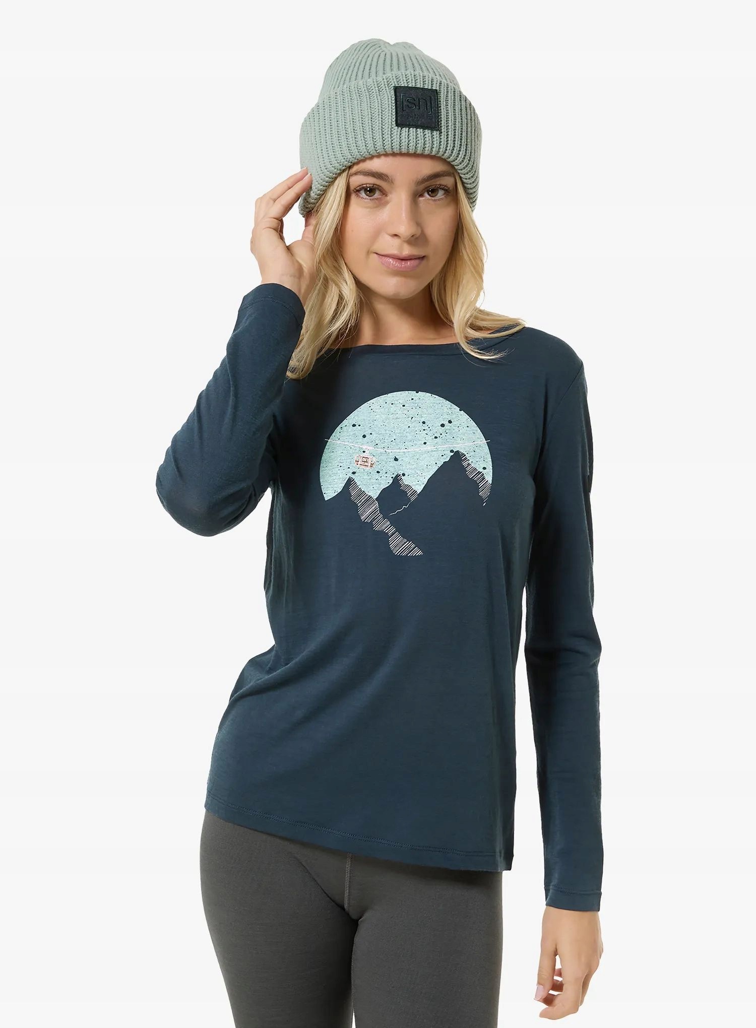 Bluza damska Super.natural Gondola Ls blueberry/various M