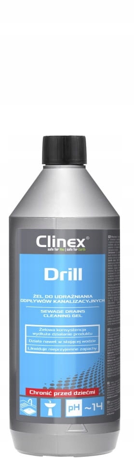 

Clinex Drill -1L- Żel do udrażniania odpływów/rur