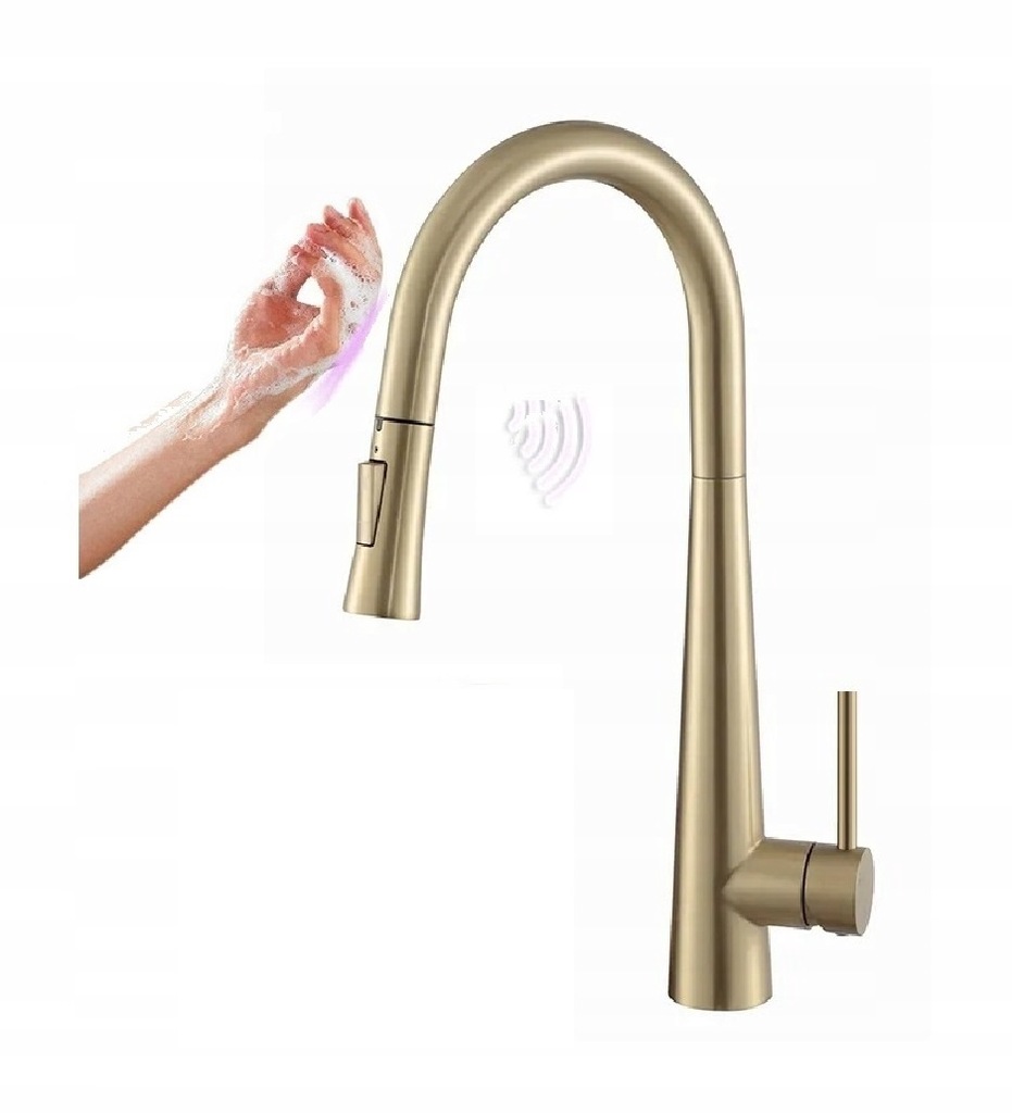 Kuchyňská baterie zlatá dotyková Ww 45