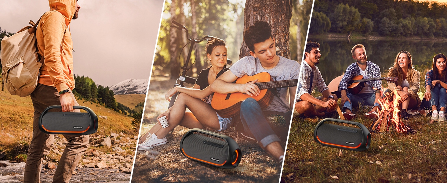 60W BLUETOOTH GŁOŚNIK PRZENOŚNY NFC PARTY LED TRONSMART BANG Kolor czarny