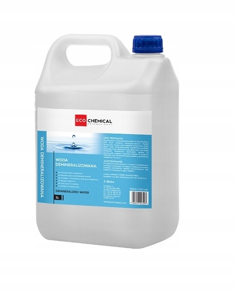WODA DEMINERALIZOWANA 120x 5litrów PALETA Producent Ecochemical
