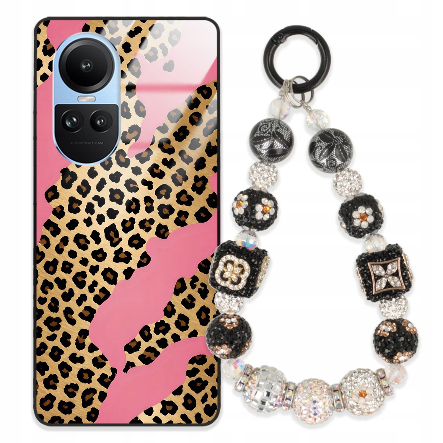 Puzdro Na Oppo Reno 10 Glass Kľúčenka Elegantné Prémiový Dizajn Puzdra