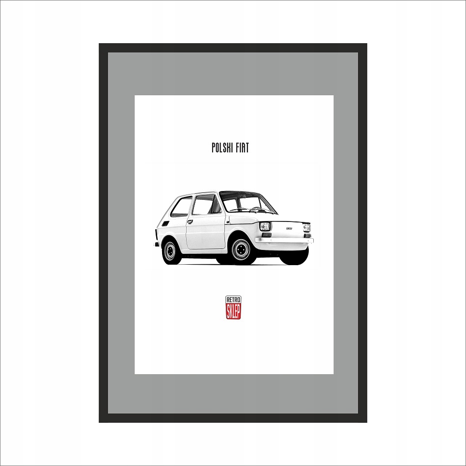 

Obraz na ścianę Polski Fiat 126p maluch ramka