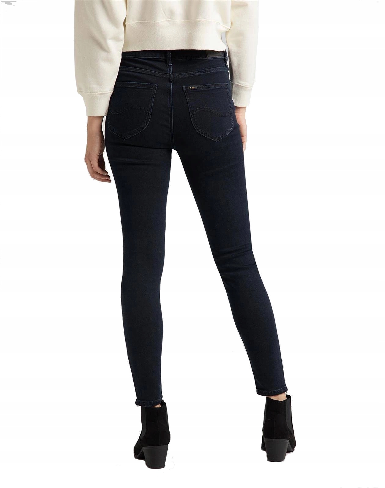 Dámské úzké nohavice džíny Lee Scarlett High Zip Dark Icon L31BPHRH 25/33