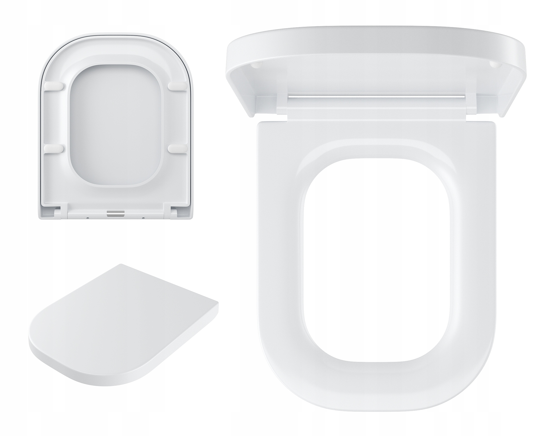 Wc Sedátko Z Polypropylenu S Pomalým Sklápěním, Odnímatelné, Wc Sedátko, Bílá, Levná Barva