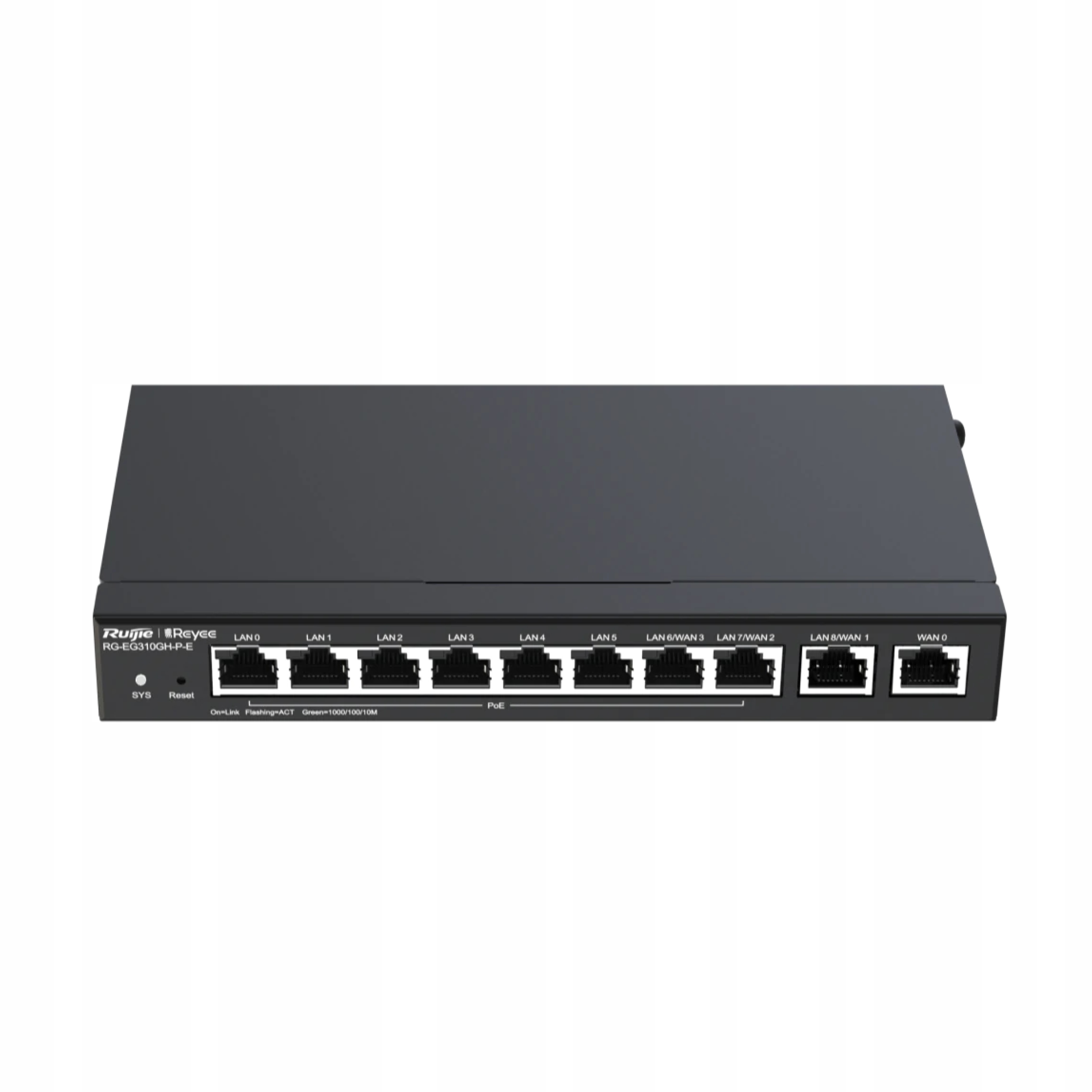 Reyee RG-EG310GH-P-E – Drátový Router, Vpn, 6X Lan, 1X Wan, 3X Lan/wan