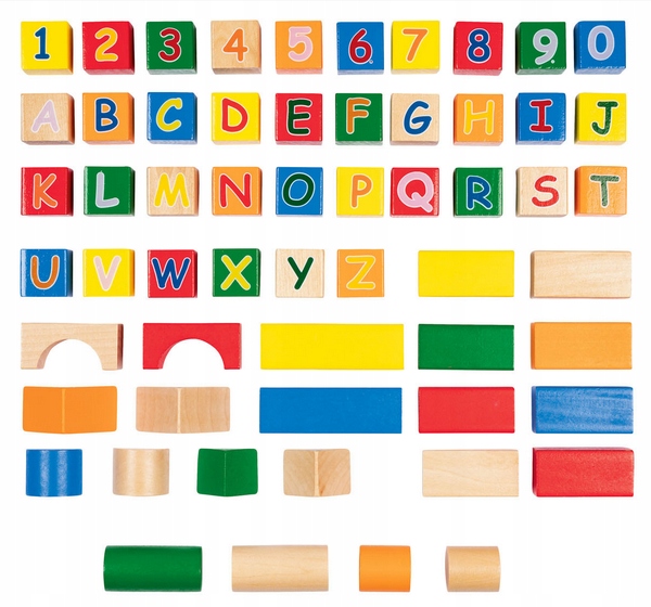 ZESTAW KLOCKÓW NIEMIECKA JAKOŚĆ DREWNO LITERKI Kod producenta 390801_2201