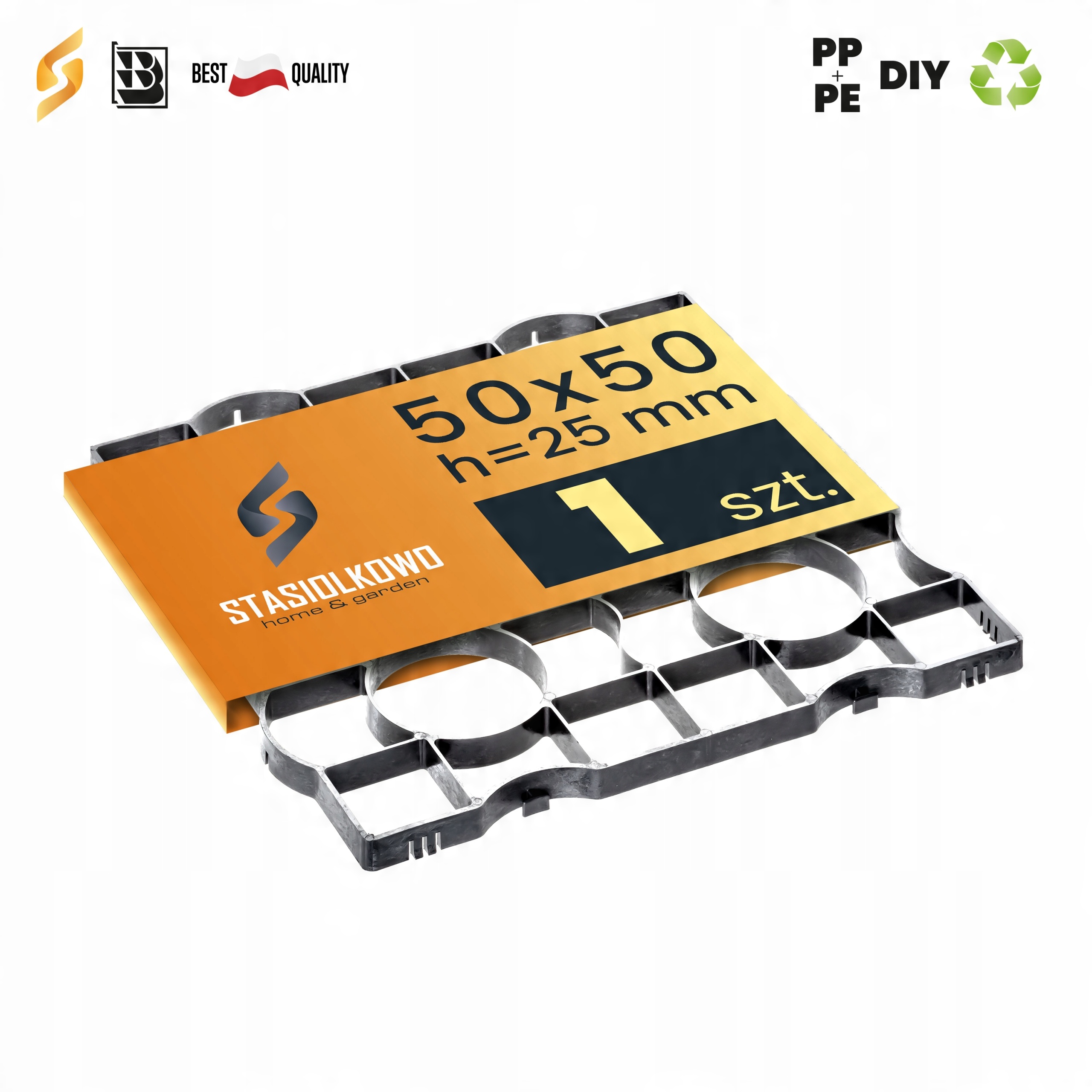 

Kratka parkingowa trawnikowa 50x50 x2,5cm Premium