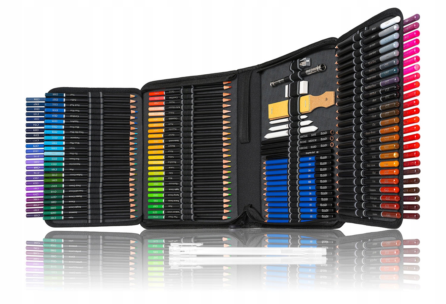 ZESTAW ARTYSTYCZNY KREDKI OŁÓWKI + PIÓRNIK 148 EL. Kod producenta KRED-148