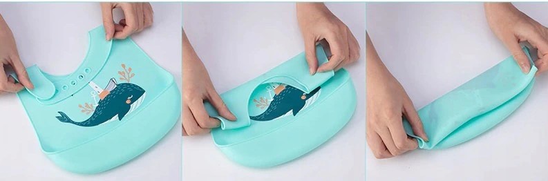 SILIKONOWY ŚLINIAK ŚLINIACZEK Z KIESZONKĄ RÓŻOWY Rodzaj inny