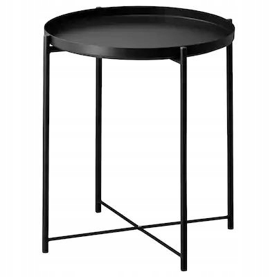

Ikea Gladom Stolik Kawowy z tacą Czarny 45x53 cm