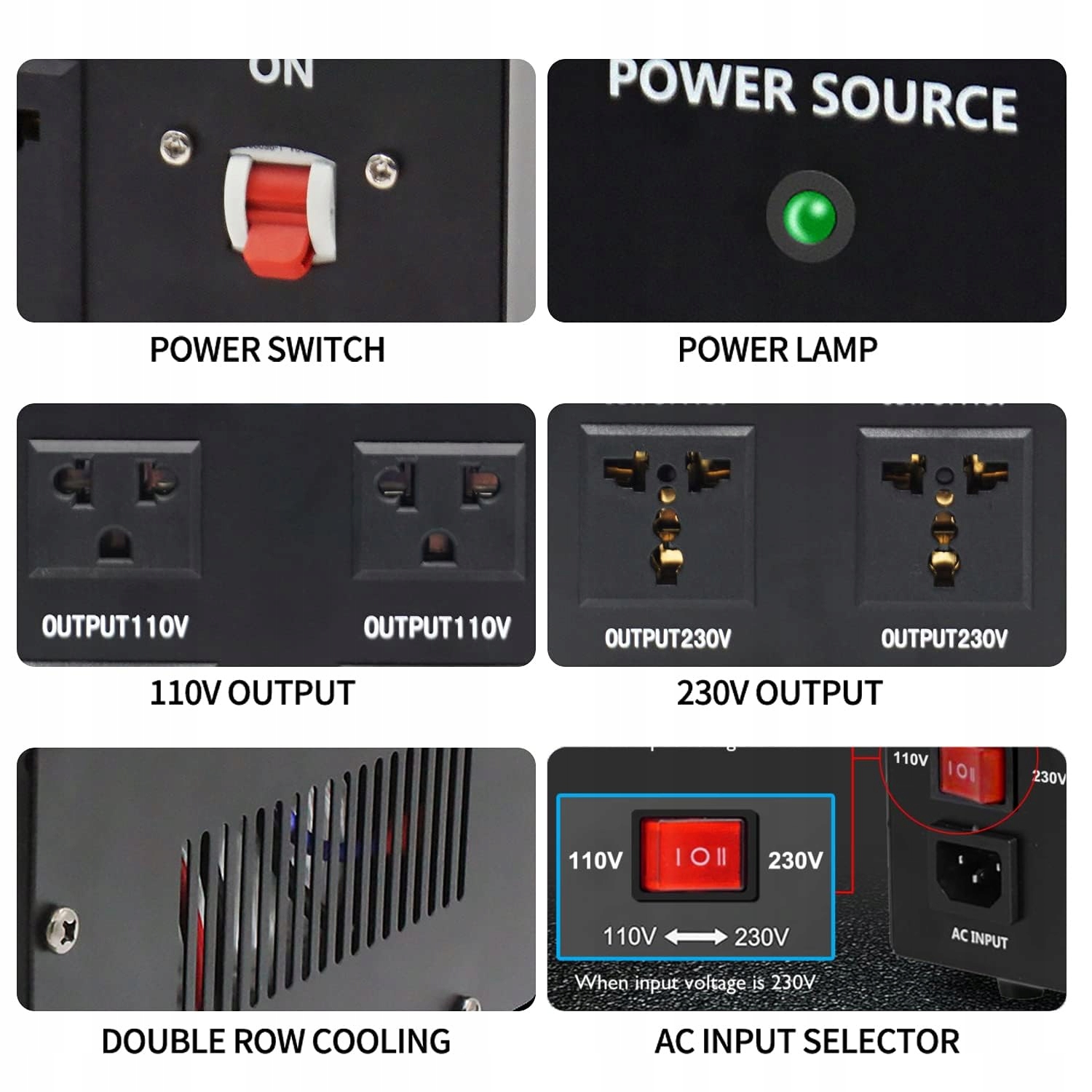 PRZETWORNICA NAPIĘCIA YINLEADER 110V/230V TRANSFORMATOR PIERŚCIENIOWY 3000W Marka bez marki