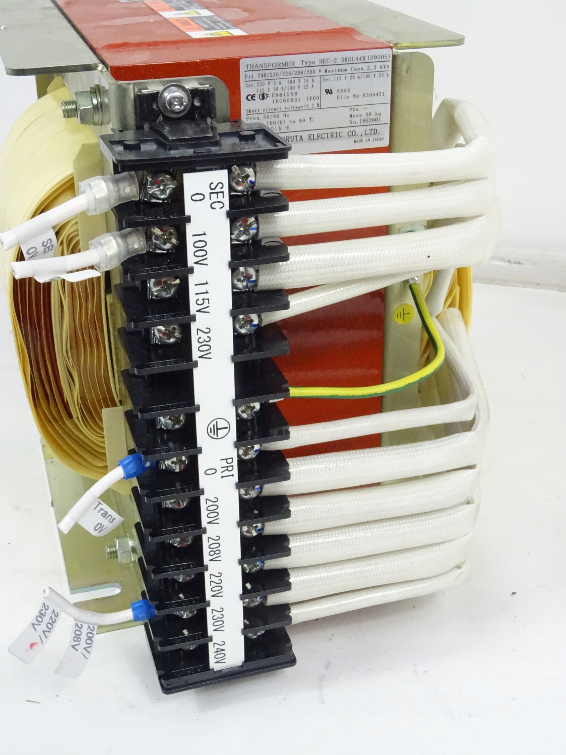 Transformator separacyjny 230/230 /115/100VAC Kod producenta HEC-2.3KUL44R