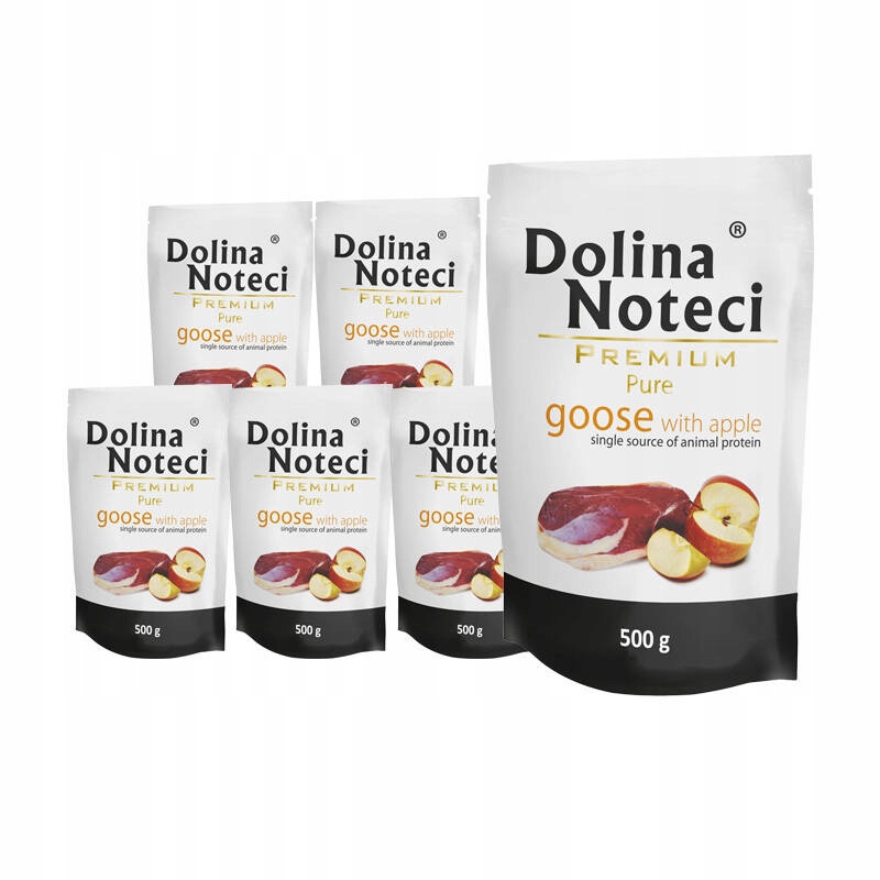 Mokra karma dla psa alergika Dolina Noteci Premium Pure gęś 10 x 500 g