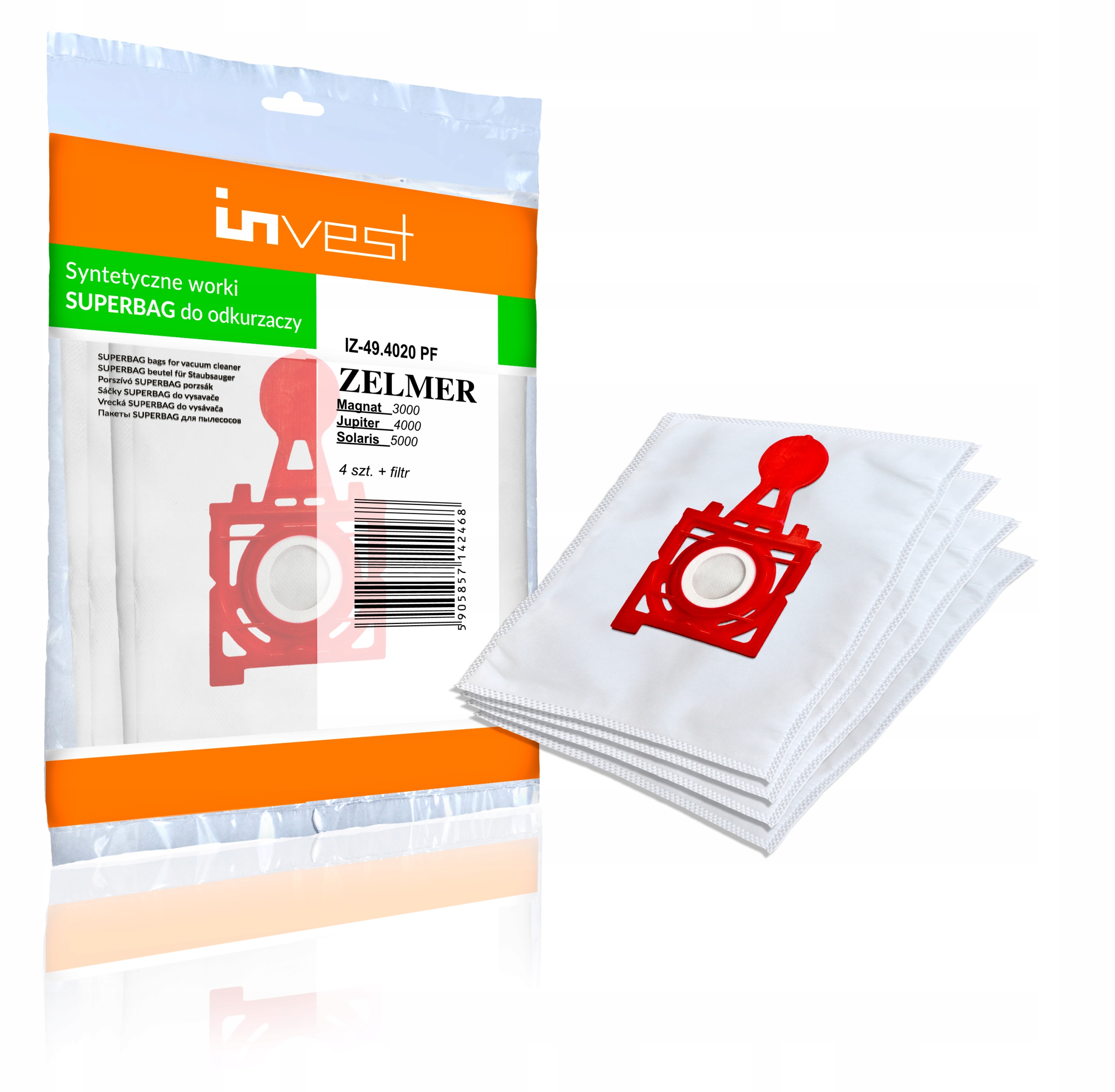 

4X Worek Syntetyk Worki Do Zelmer Zestaw Worków