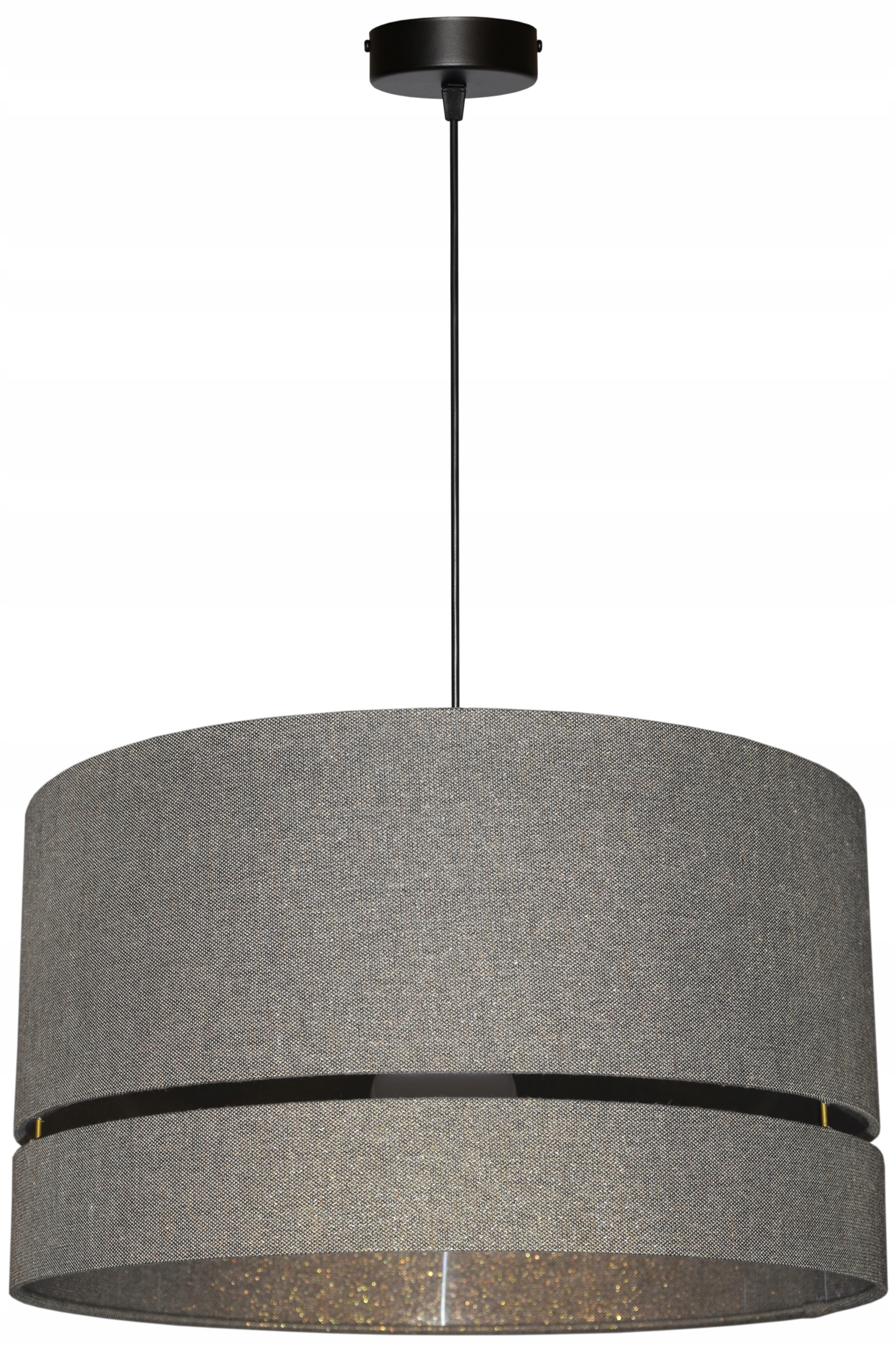 Závěsná stropní lampa Zwis Lustr Abażur 40/22 cm E27 Staré Zlato Prato