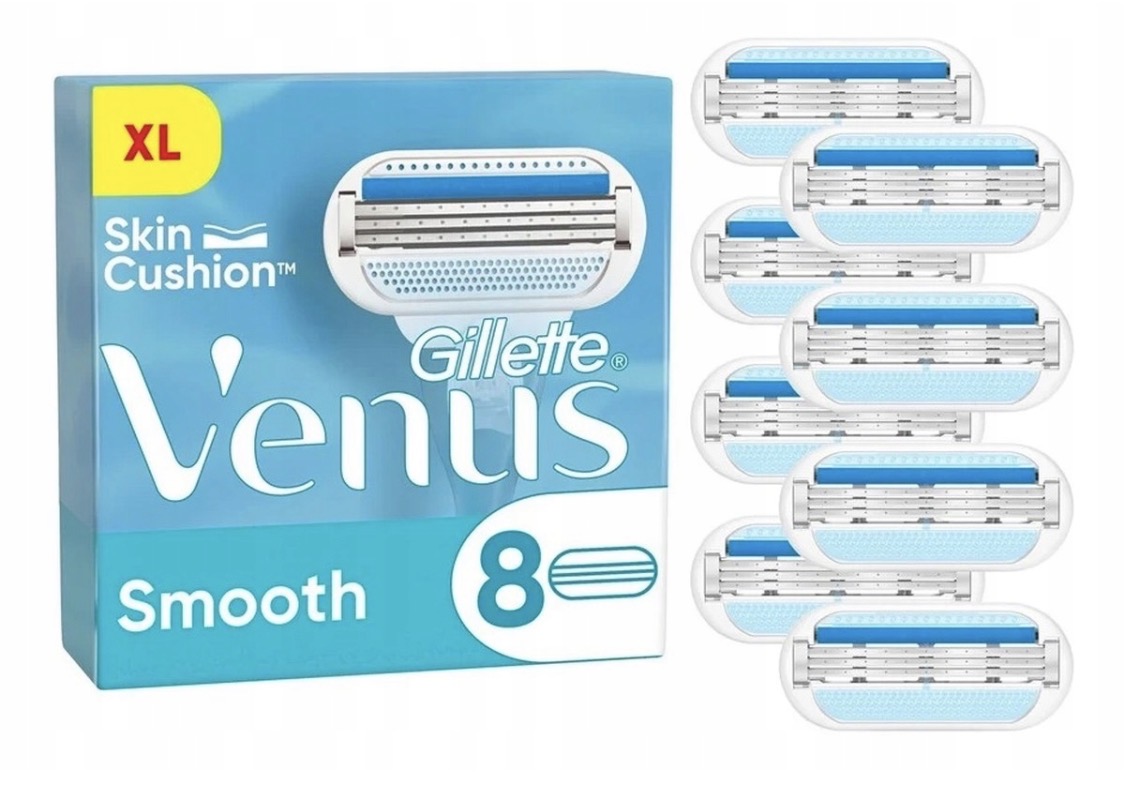 8 x Gillette Venus Smooth Vyměnitelné břitové vložky pro holicí strojek 8ks